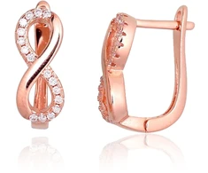 Diamond Sky Jewelry Sidabriniai auskarai su cirkoniais „Infinity III“