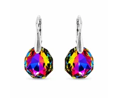 Diamond Sky Jewelry Sidabriniai auskarai „Frozen Edges (Vitrail Medium)“ su Swarovski® kristalais