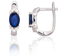 Diamond Sky Jewelry Sidabriniai auskarai su cirkoniais „Sidabrinis Mist VI“