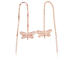 Diamond Sky Jewelry Sidabriniai auskarai „Dragonfly III“