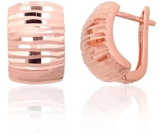 Diamond Sky Jewelry Sidabriniai auskarai „Golden Rhythm“