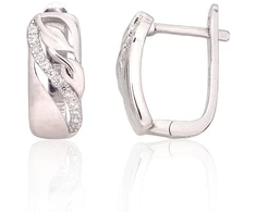 Diamond Sky Jewelry Sidabriniai auskarai su cirkoniais „Blizzard“