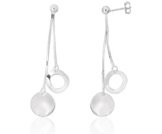 Diamond Sky Jewelry Sidabriniai auskarai „Geometry“