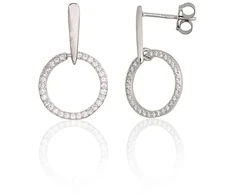 Diamond Sky Jewelry Sidabriniai auskarai su cirkoniais „Venus Ring II“
