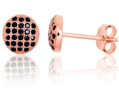 Diamond Sky Jewelry Sidabriniai auskarai-vinukai su cirkoniais „Velvet Night II“