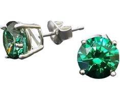 Diamond Sky Jewelry Sidabriniai auskarai „Juno (Žalias)“ su Swarovski® kristalais