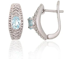 Diamond Sky Jewelry Sidabriniai auskarai su topazais „Aida“