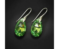 Diamond Sky Jewelry Sidabriniai auskarai „Baroque (Peridot AB)“ su Swarovski® kristalais
