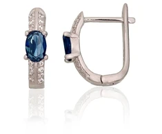 Diamond Sky Jewelry Sidabriniai auskarai su cirkoniais „Midnight Eclipse II“