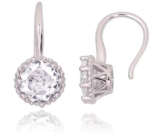Diamond Sky Jewelry Sidabriniai auskarai su cirkoniais „Starlit Circle“