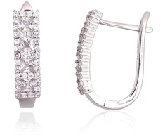 Diamond Sky Jewelry Sidabriniai auskarai su cirkoniais „Frost Light III“