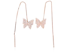 Diamond Sky Jewelry Sidabriniai auskarai su cirkoniais „Butterflies II“