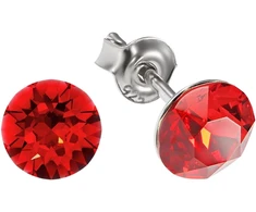 Diamond Sky Jewelry Sidabriniai auskarai „Classic (Light Siam)“ su Swarovski® kristalais
