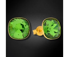 Diamond Sky Jewelry Sidabriniai auskarai „Glare (Fern Žalias)“ su Swarovski® kristalais
