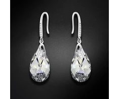 Diamond Sky Jewelry Sidabriniai auskarai „Baroque III (Comet Argent Light)“ su Swarovski® kristalais