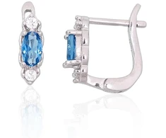 Diamond Sky Jewelry Sidabriniai auskarai su cirkoniais „Teardrop Glow IV“