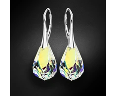 Diamond Sky Jewelry Sidabriniai auskarai „Helix (Aurora Borealis)“ su Swarovski® kristalais