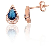 Diamond Sky Jewelry Sidabriniai auskarai su cirkoniais „Sapphire Rain“
