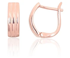 Diamond Sky Jewelry Sidabriniai auskarai „Golden Rhythm II“