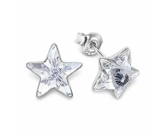 Diamond Sky Jewelry Sidabriniai auskarai „Star“ su Swarovski® kristalais