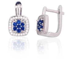 Diamond Sky Jewelry Sidabriniai auskarai su cirkoniais „Akmeninė Gėlė III“