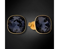 Diamond Sky Jewelry Sidabriniai auskarai „Glare (Graphite)“ su Swarovski® kristalais