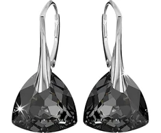 Diamond Sky Jewelry Sidabriniai auskarai „Evening Shine (Sidabrinis Night)“ su Swarovski® kristalais
