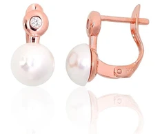 Diamond Sky Jewelry Sidabriniai auskarai su cirkoniais ir perlais „Galos XIII“