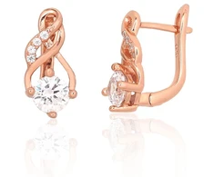 Diamond Sky Jewelry Sidabriniai auskarai su cirkoniais „Juno III“
