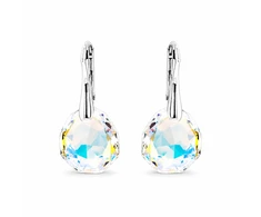 Diamond Sky Jewelry Sidabriniai auskarai „Frozen Edges“ (Aurora Borealis) iš 925 prabos sidabro su Swarovski kristalais