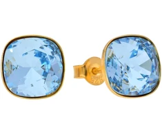 Diamond Sky Jewelry Sidabriniai auskarai „Glare (Aquamarine)“ su Swarovski® kristalais
