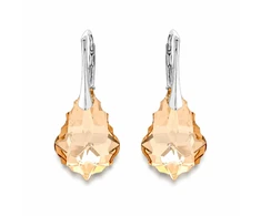 Diamond Sky Jewelry Sidabriniai auskarai „Baroque V (Golden Shadow)“ su Swarovski® kristalais
