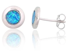 Diamond Sky Jewelry Sidabriniai auskarai su opalitu „Mėnulio Žavesys XIV“