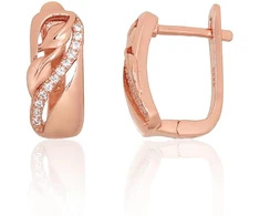 Diamond Sky Jewelry Sidabriniai auskarai su cirkoniais „City Lights III“