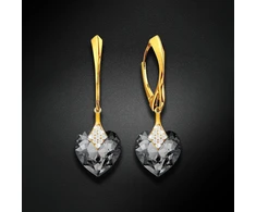 Diamond Sky Jewelry Sidabriniai auskarai „Cute Valentine (Sidabrinis Night)“ su Swarovski® kristalais