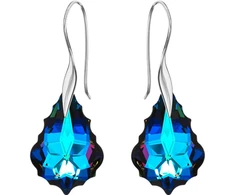 Diamond Sky Jewelry Sidabriniai auskarai „Baroque IV (Meridian Mėlyna)“ su Swarovski® kristalais