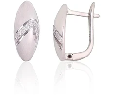 Diamond Sky Jewelry Sidabriniai auskarai su cirkoniais „Chain of Light“