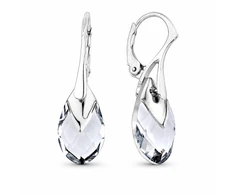 Diamond Sky Jewelry Sidabriniai auskarai „Baroque II (Light Chrome)“ su Swarovski® kristalais