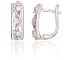 Diamond Sky Jewelry Sidabriniai auskarai su cirkoniais „Ice Charm“