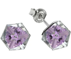 Diamond Sky Jewelry Sidabriniai auskarai „Rubicon II (Vitrail Light)“ su Swarovski® kristalais