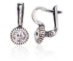 Diamond Sky Jewelry Sidabriniai auskarai „Junona VII“