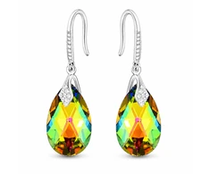 Diamond Sky Jewelry Sidabriniai auskarai „Baroque II (Vitrail Medium)“ su Swarovski® kristalais