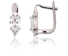 Diamond Sky Jewelry Sidabriniai auskarai su cirkoniais „Sidabrinis Mist III“