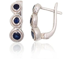 Diamond Sky Jewelry Sidabriniai auskarai su safyrais „Louise“