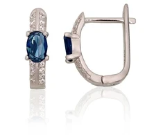 Diamond Sky Jewelry Sidabriniai auskarai su cirkoniais „Midnight Eclipse II“