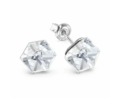 Diamond Sky Jewelry Sidabriniai auskarai „Rubicon II (Comet Argent Light)“ su Swarovski® kristalais