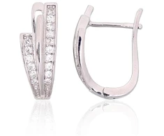Diamond Sky Jewelry Sidabriniai auskarai su cirkoniais „Ice Charm III“