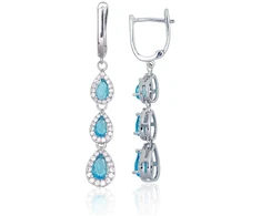 Diamond Sky Jewelry Sidabriniai auskarai su cirkoniais „Teardrop III“