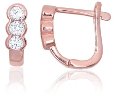 Diamond Sky Jewelry Sidabriniai auskarai su cirkoniais „Trio of Light“