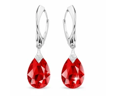 Diamond Sky Jewelry Sidabriniai auskarai „Moon Shine (Light Siam)“ su Swarovski® kristalais